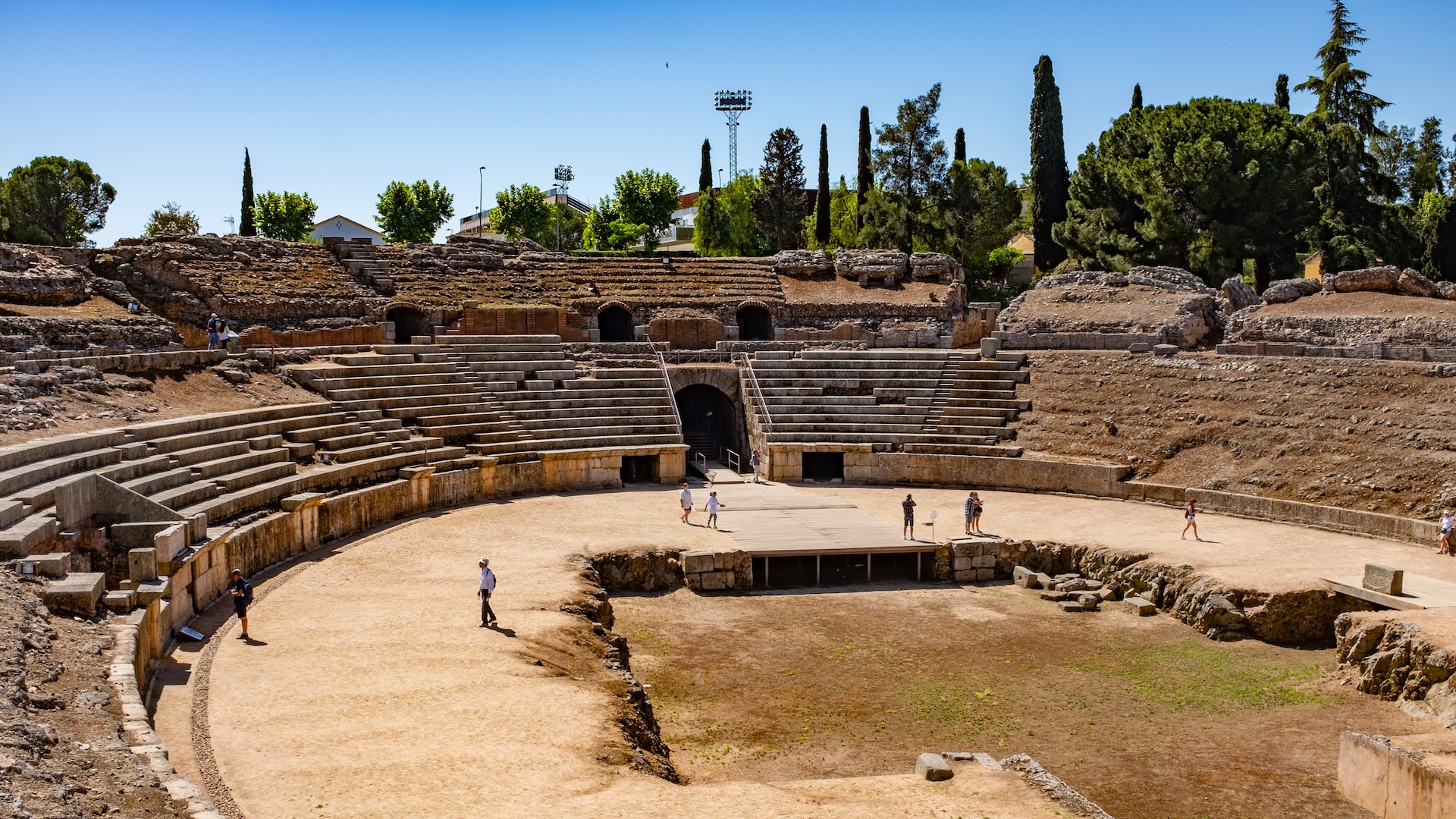 Un théâtre romain bien conservé en Espagne.