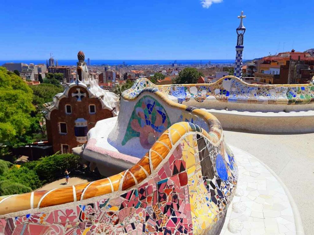 Vue depuis les collines barcelonaises un jour de ciel bleu !