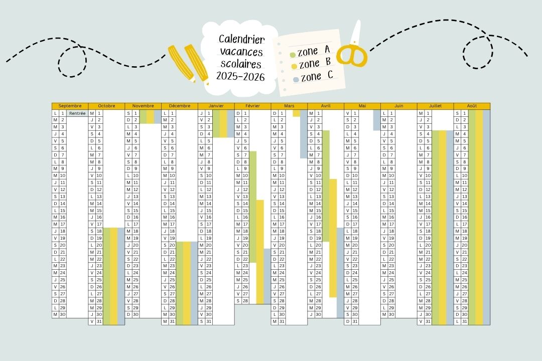 Vacances scolaires 2025 et 2026 : les dates en France métropolitaine !