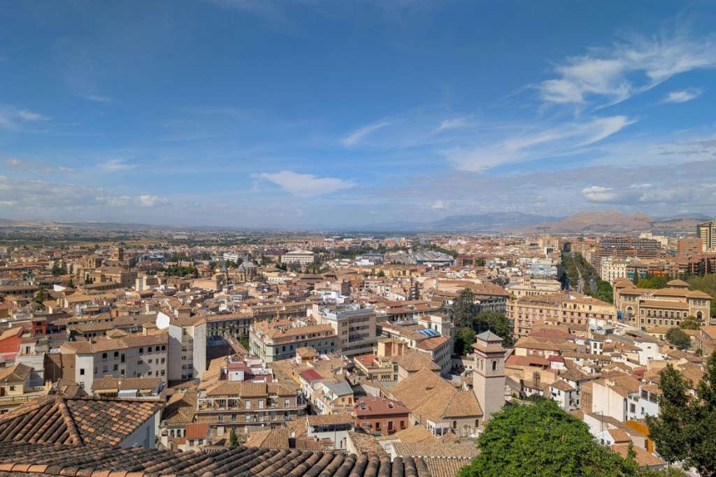 Vue sur les hauteurs de Grenade, perle de la région andalouse !